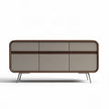 Madia moderna in legno con finitura grigia e dimensioni 120 x 50 x 75cm